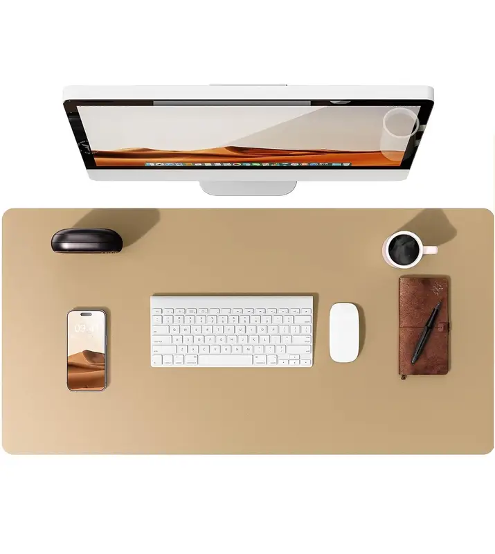 Large Mouse Pad,Office Desk Mat, Leather Desk Pad Protector, Non-Slip PU Leather Desk Blotter, Laptop Desk Pad - Image 15