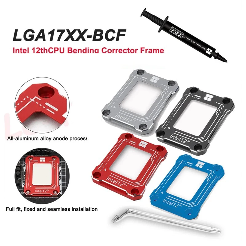 Thermalright Lga17xx-bcf Intel12 Generation Cpu Correção de Flexão Fivela de Fixação Lga1700 1800 Buckle Fix Substituto Liga de Alumínio Cnc com Graxa Térmica Tf7