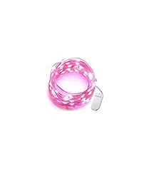 Enchanting LED Fairy String Lights - Waterproof Silver Wire for Magical Wedding & Christmas Decor (Pink)