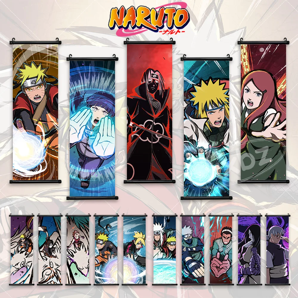 

Naruto Decorative Hanging Painting Hinata Wall Art Uchiha Itachi Poster Namikaze Minato Home Decor Haruno Sakura Scrolls Picture
