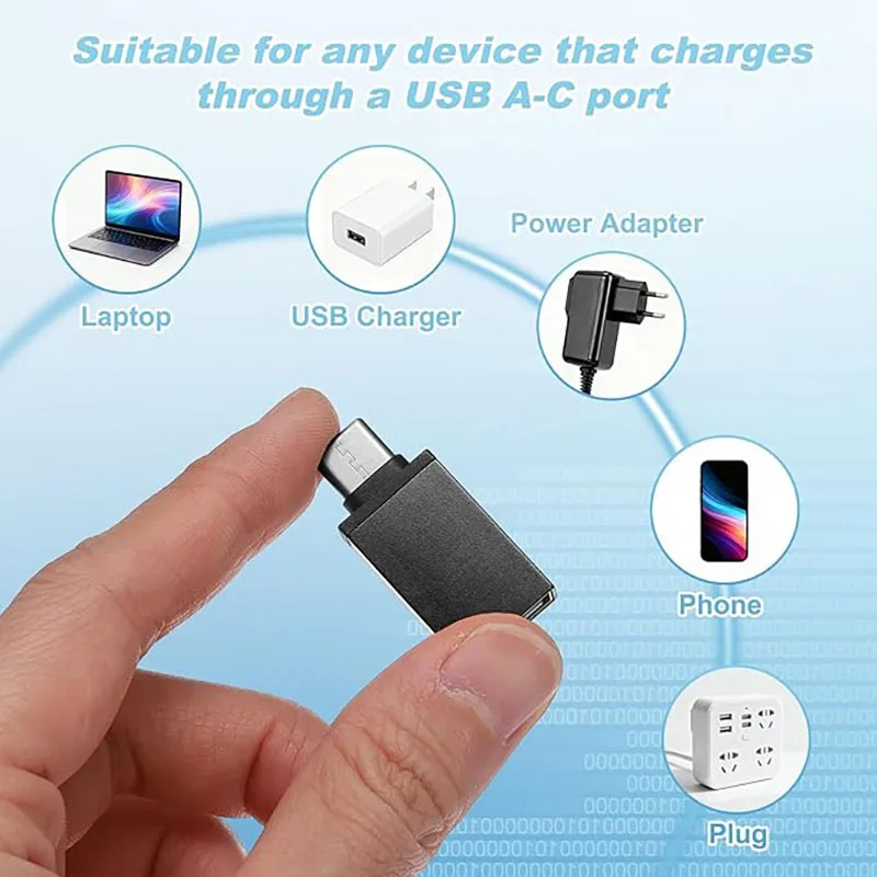 Dual USB Adapter Set: USB-C to USB-A & USB-A to USB-C (Supports Charging & High-Speed Data Transfer)
