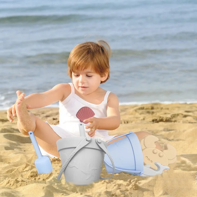 8Pcs Summer Beach Toys for Kids Soft Silicone Sandbox Set Cute Animals Beach Game Toy Children Beach Play Sand Water Play Tools 3