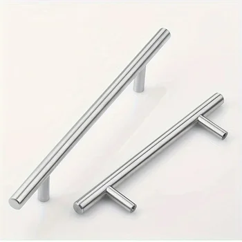 มือจับตู้สแตนเลสแบบโมเดิร์น 12 ชิ้น ดีไซน์โค้งมนทันสมัย ผิวโลหะขัดเงา สำหรับเฟอร์นิเจอร์และลิ้นชัก 2