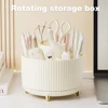360° Rotating Jewelry Container Box Multifunctional Makeup Lipstick Container 6 Compartments for Home Bedroom Dresser 4