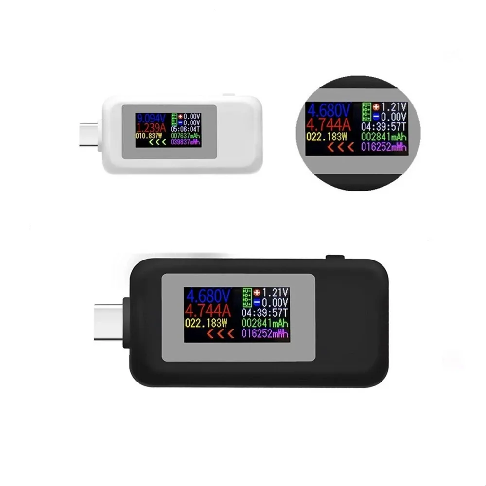 10 in 1 DC TypeC Tester Current 430V Voltage Meter Timing Ammeter