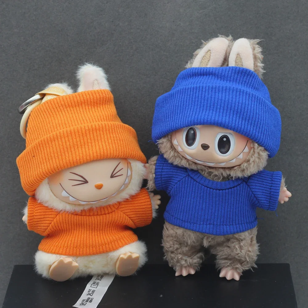 Conjunto de suéter y sudadera con capucha Labubu de 15 a 17 cm