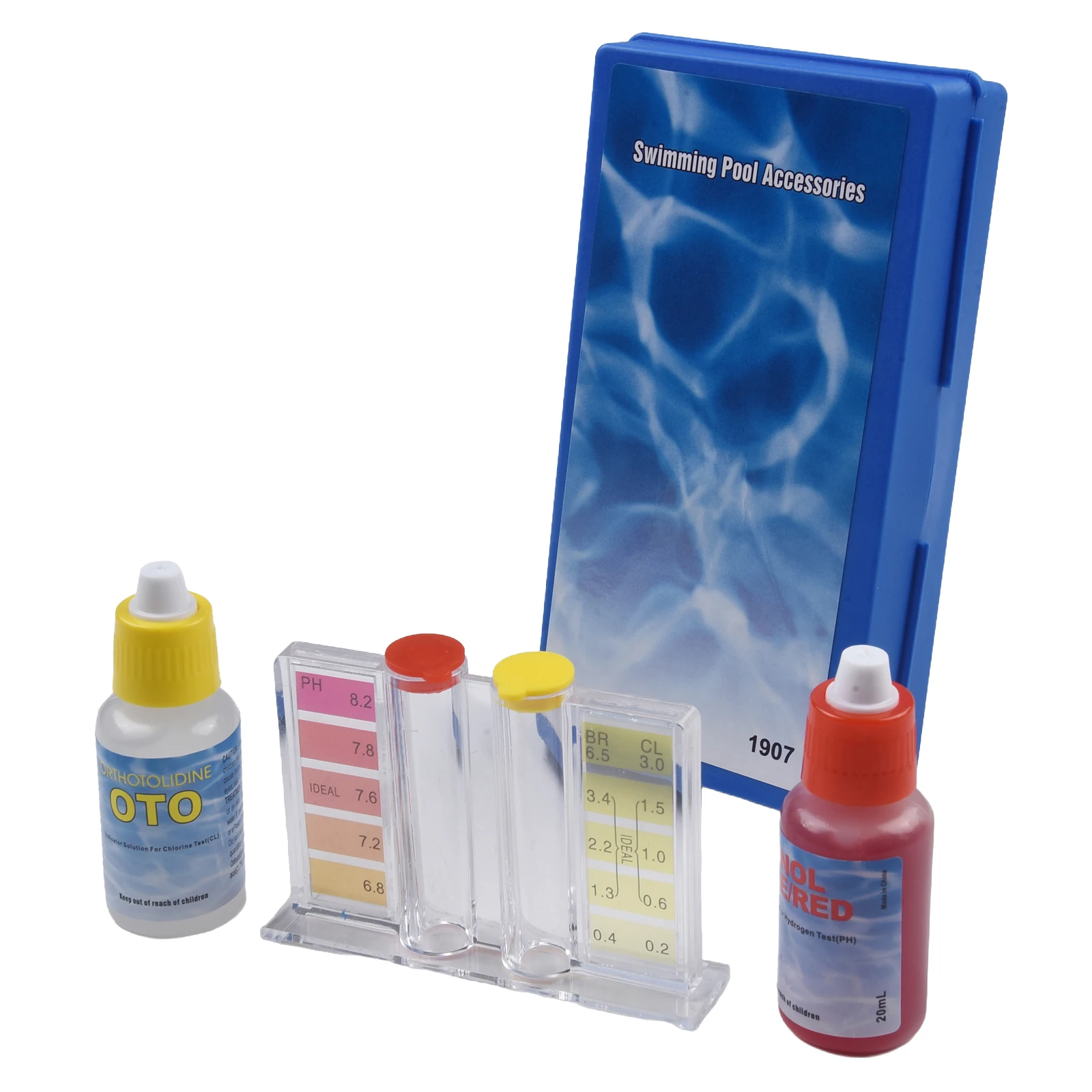 1setSwimmingPoolSpaTestKitWaterQuality Accurate Testing Solutions PH Bromine OTO Pool Tester Water Testing Block 6