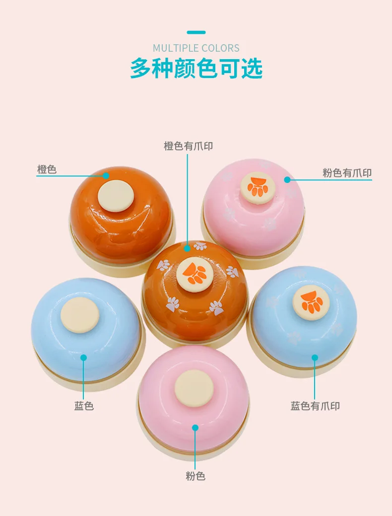 Candy Color Pet Answer Bell Cat Behaviour Training Toys for Kitten Puppy Dog Communication Equipment Pets Clicker Acessories