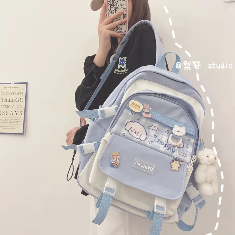 

Women Backpack Waterproof Nylon Bag Unisex Schoolbag Teenage Girls Bookbag Mochila