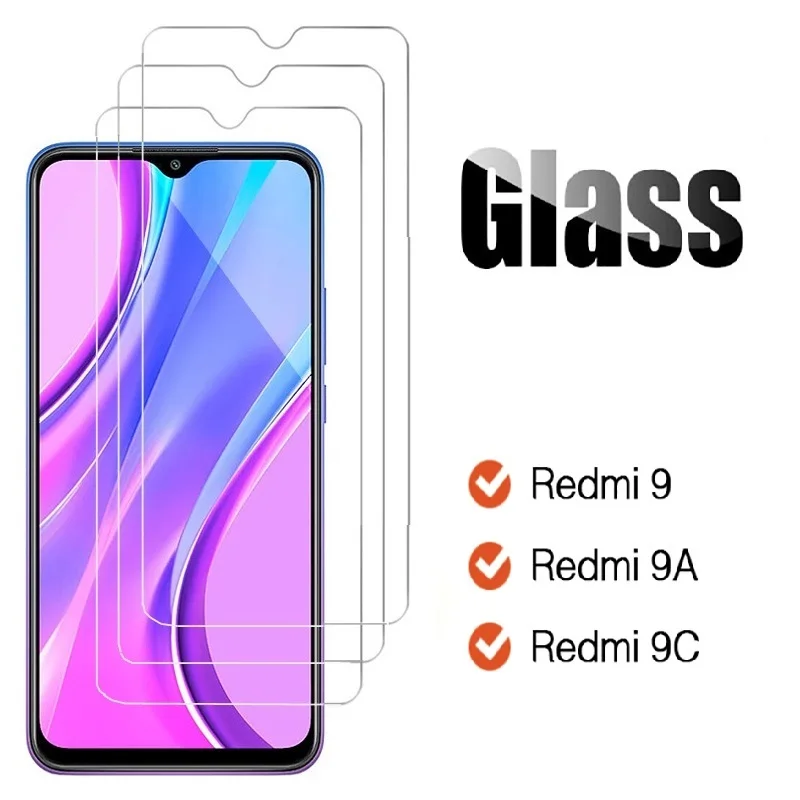 

2/4Pcs For Xiaomi Redmi 9 9A 9C Tempered Glass Protective For Redmi 9 Prime Screen Protector Phone cover Glass Film