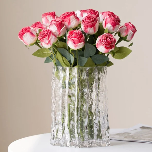 5 Pcs Rose Artificial Flowers Bouquet Home Decor Bride Wedding Holding Flower Room Decoration Rosas Artificiales Para Decoraciion