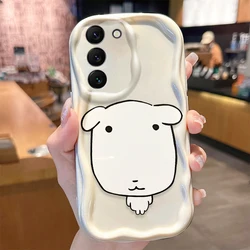Chubby White Dog Face Protective Phone Case Cover - Galaxy A25 5G A24 4G (A01)