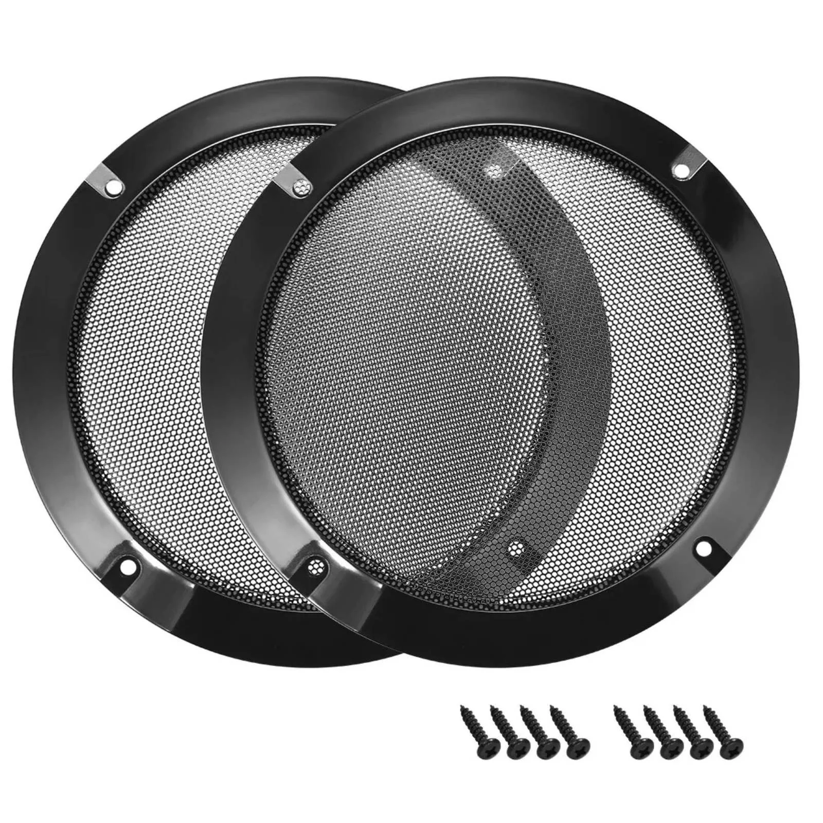 2Pcs/Set 6.5-inch Car Audio Speaker DJ Grill Cover Steel Mesh Woofer Subwoofer Protector For Car Home Audio Systems Accessories 1