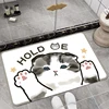 Black white cat mat