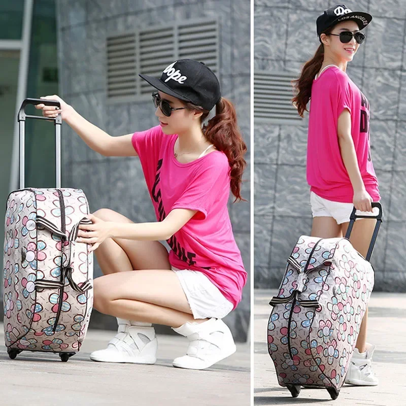 Rolling Luggage Trolley Trolley Bag Business Short-trip Luggage Rolling Bag Waterproof Fashion Men Women Travel Bags With Wheels