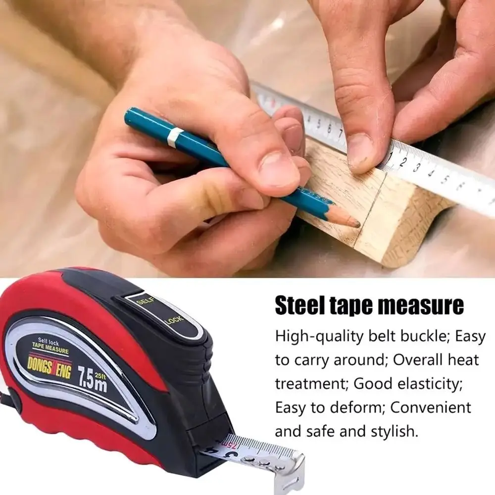 Tape Measure Measuring Tape Portable Ranging Tool Inch Metric Tape Measure Measuring Steel Tape 3/5/7.5m