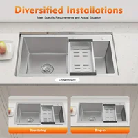 Stainless Steel Kitchen Sink Double Bowl Kitchen Sink bathroom sink stainless steel sink laundry basements bars restaurants