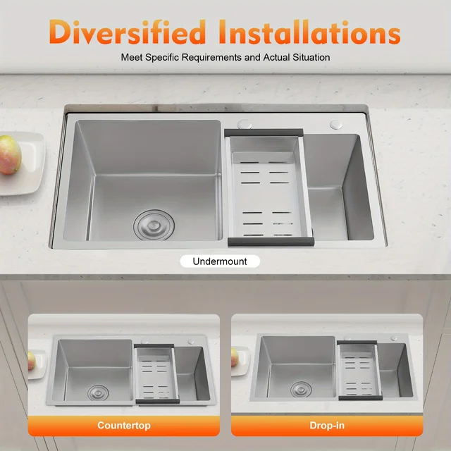 Stainless Steel Kitchen Sink Double Bowl Kitchen Sink bathroom sink stainless steel sink laundry basements bars restaurants