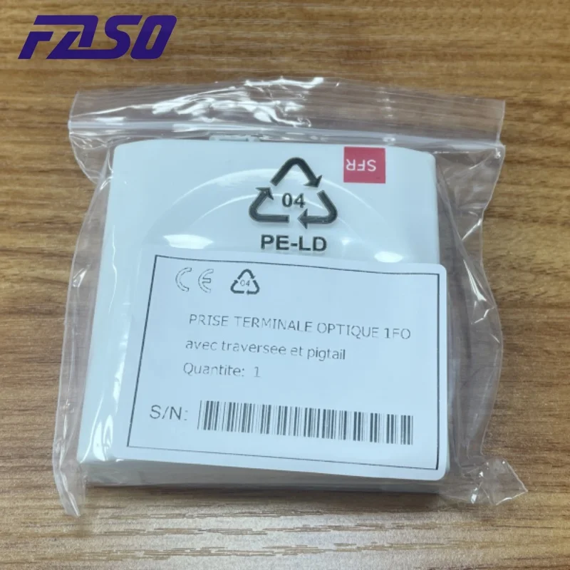 SFR 로고가 있는 단일 모드 소켓 PTO 박스 세트, 프랑스 광섬유 터미널 정션 박스 패널 박스, FTTH SC/APC 1 코어, 40PCs