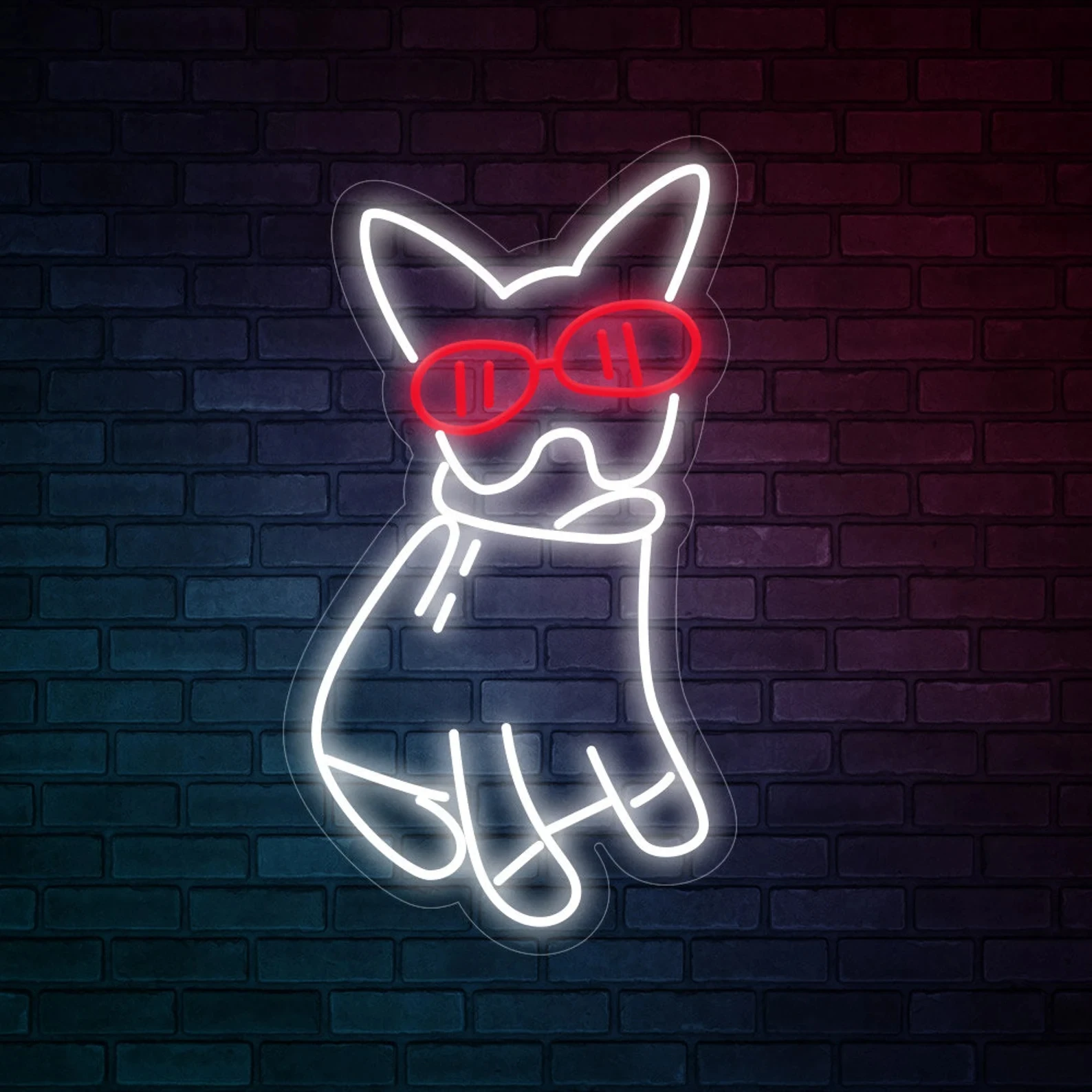 

Puppy Neon Sign USB Powered for Room Decor, Dog LED Neon Light Dimmable Night Light for Pet Shop Kids Room Wall Art Birthday Gif
