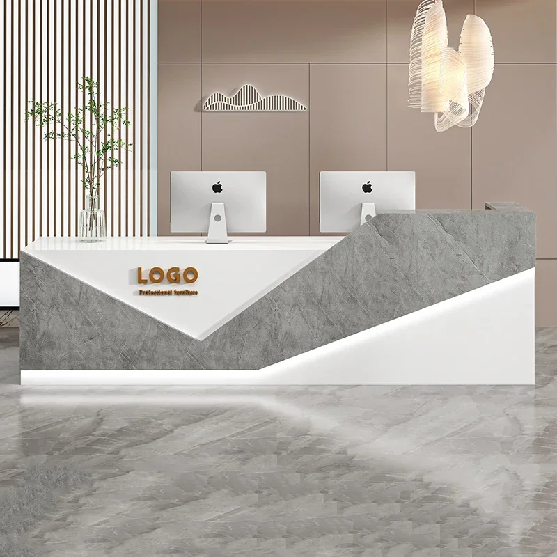 Front Reception Desk Counter Clothes Cosmetics Hairdresser Room Office Corner Storage Beauty Salon Recepcion Mostrador Cash Help reception desk storage