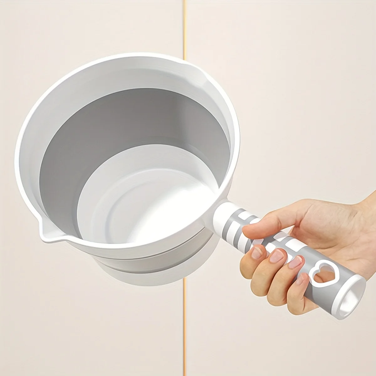 Collapsible Water Spoon PP Material Kitchen Household Unbreakable Large Thickened Plastic Long Handle Water Ladle and Bathing