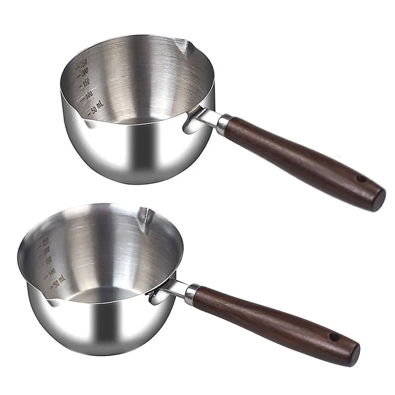 Nonstick Mini Sauce Pan Small Soup Pot Milk Pan Wooden Handle Hot Oil Pan  Butter Melting