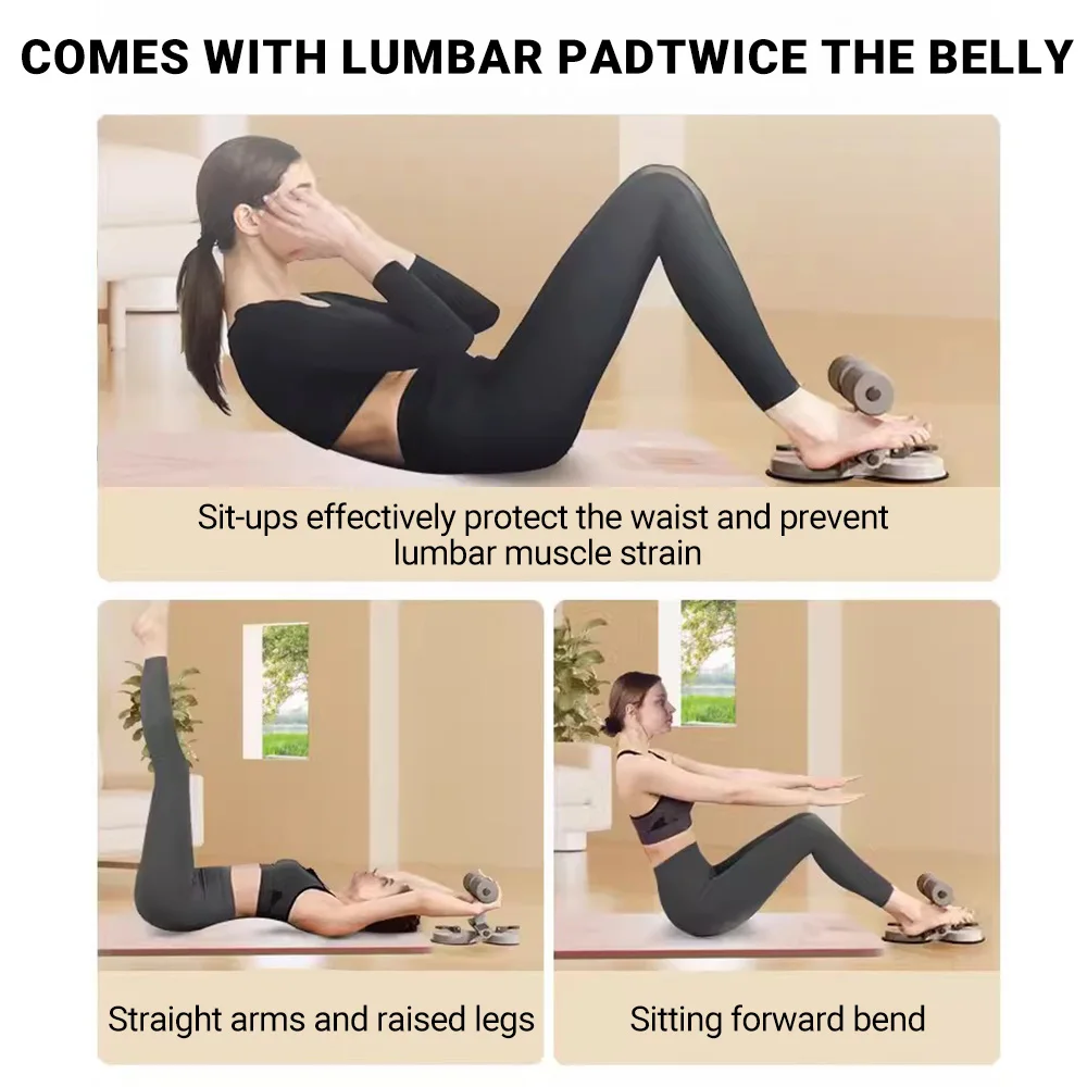 Portable Sit Up Assistant Black White Core Training Tension Rope Fitness Gear Home Workout Yoga Abdominal Exercise abdominal fitness instrument abdominal workout aids