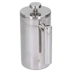 Cafetière manuelle Portable en acier inoxydable, bouilloire, tasse pour le bureau et la maison 