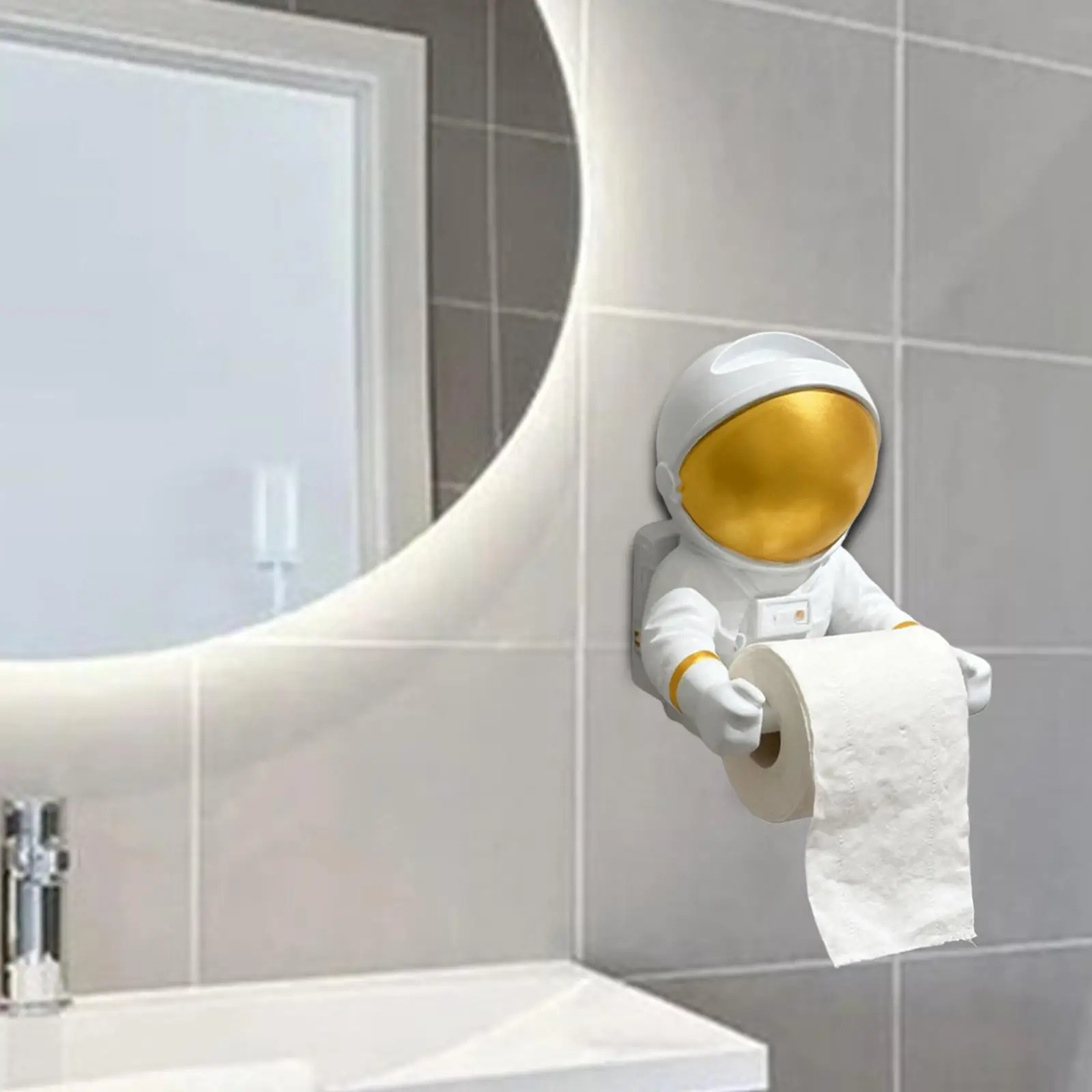 Modern Astronaut Toilet Tissue Holder Kids Cartoon Decorative Bathroom Roll Organizer for Toilet Storage