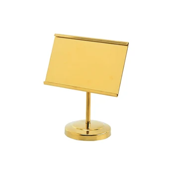 1pcs Business Card Holder Golden/Silver Metal Photo Clip Place Card Holder Stand Romantic Wedding Banquet Party Table Decoration 2