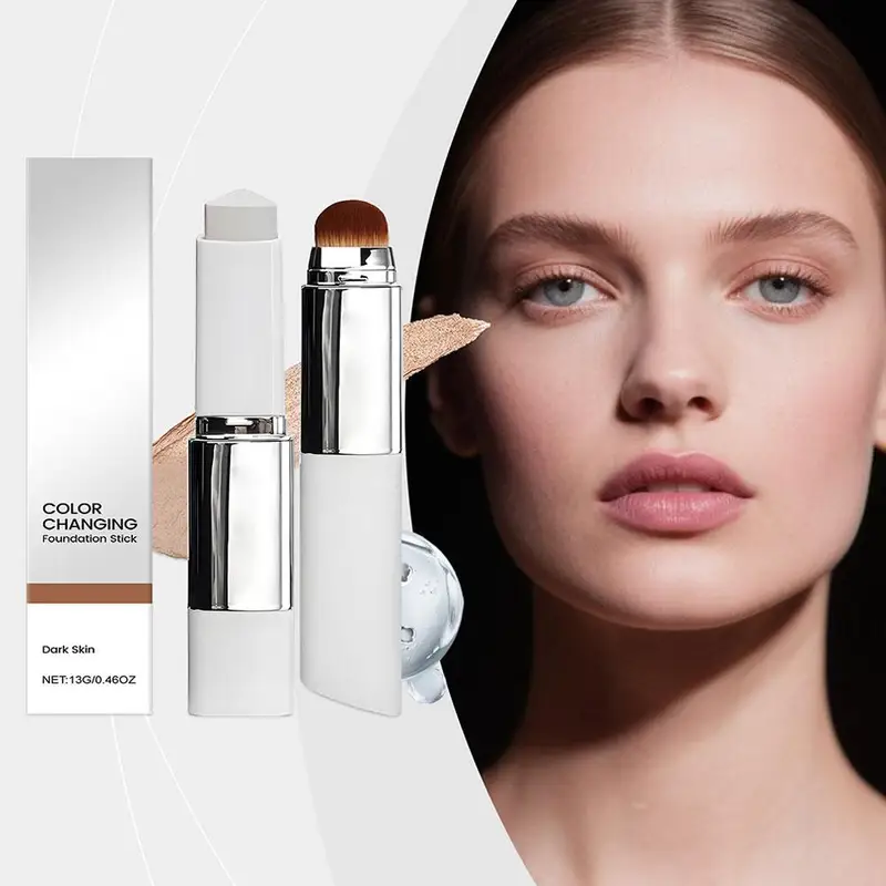 2-in-1 Color-Changing Foundation Stick Liquid Lightweight Moisturizing...