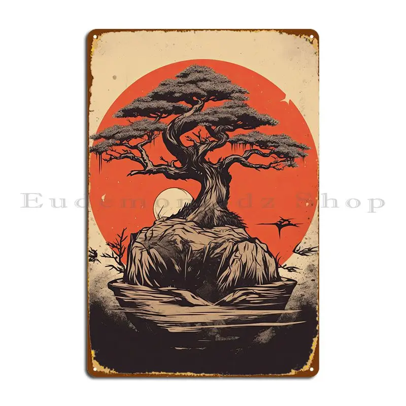 

Traditional Bonsai Metal Plaque Designing Bar Cinema Painting Character Tin Sign Poster