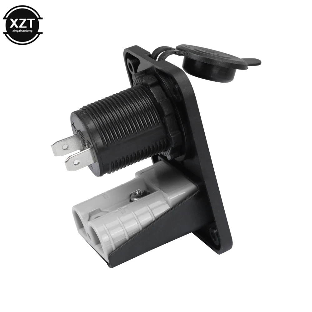 Charging Battery Connector Kit 12V 50A Car Anderson Plug Cigarette Lighter Socket Charger Flush Mount Recessed Plate for Caravan Camper Boat Truck