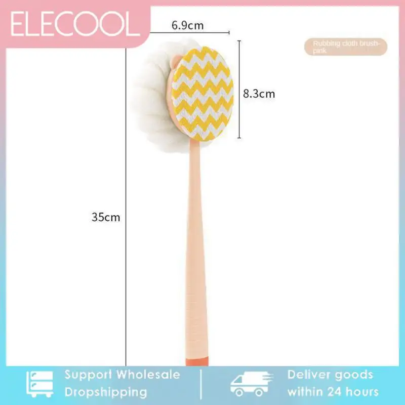 

Double-sided Bath Brush Long Handle Soft Shower Brush Body Scrub Detachable Bath Sponge Ball Back Massage Bath Accessories