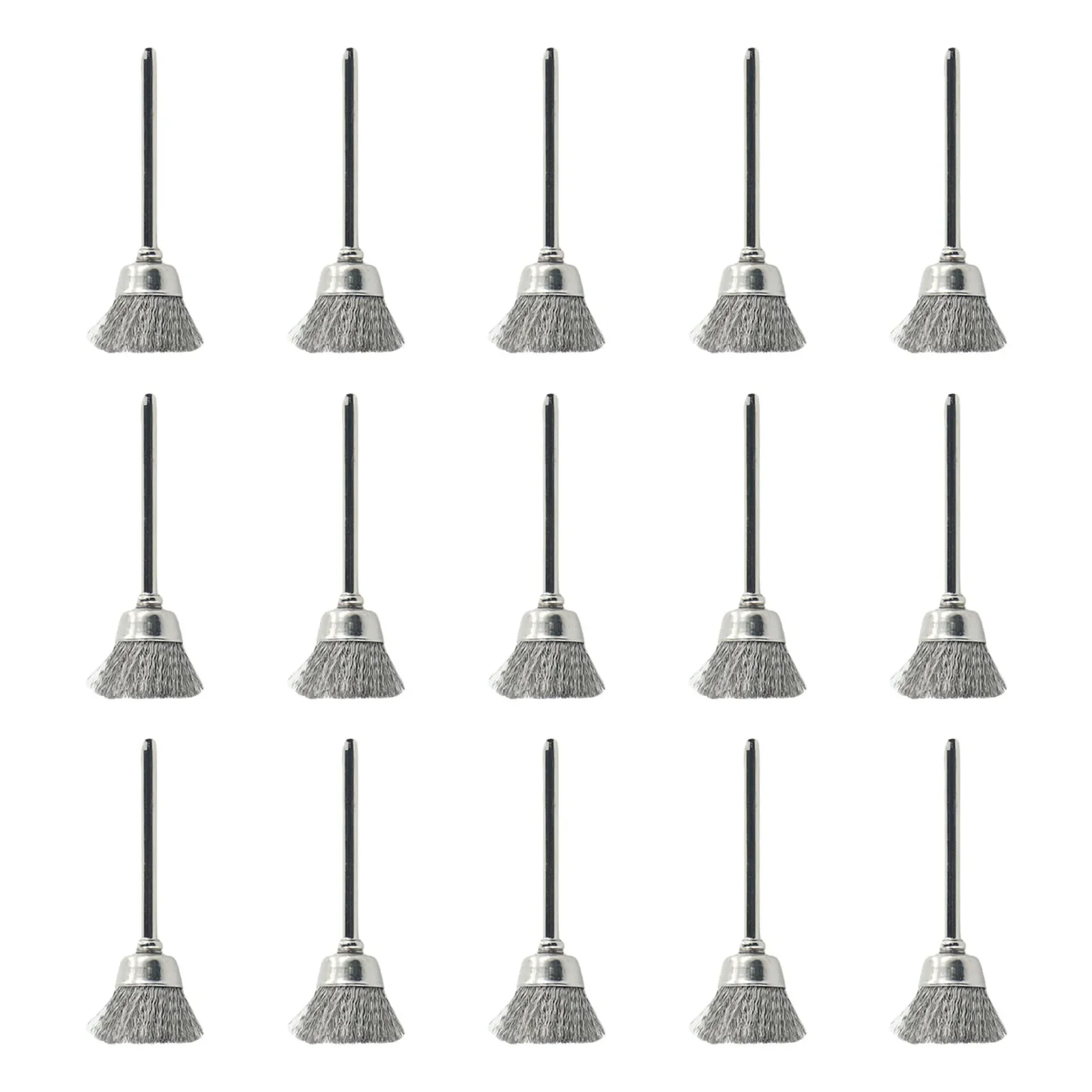 Rotary Tool Wire Brush Cleaning Derusting Grinding Polishing Rotary Tool Accessories Wire Brushes 15mm 3.0mm Shank