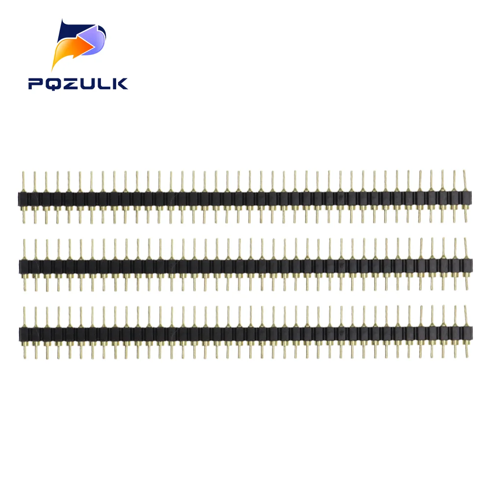 10PCS 40P Male Header 1X40 Pin 2.54 Round Female Pin Header Connector 1*40 Hole Single Inline Row Needle Seat Hole Row