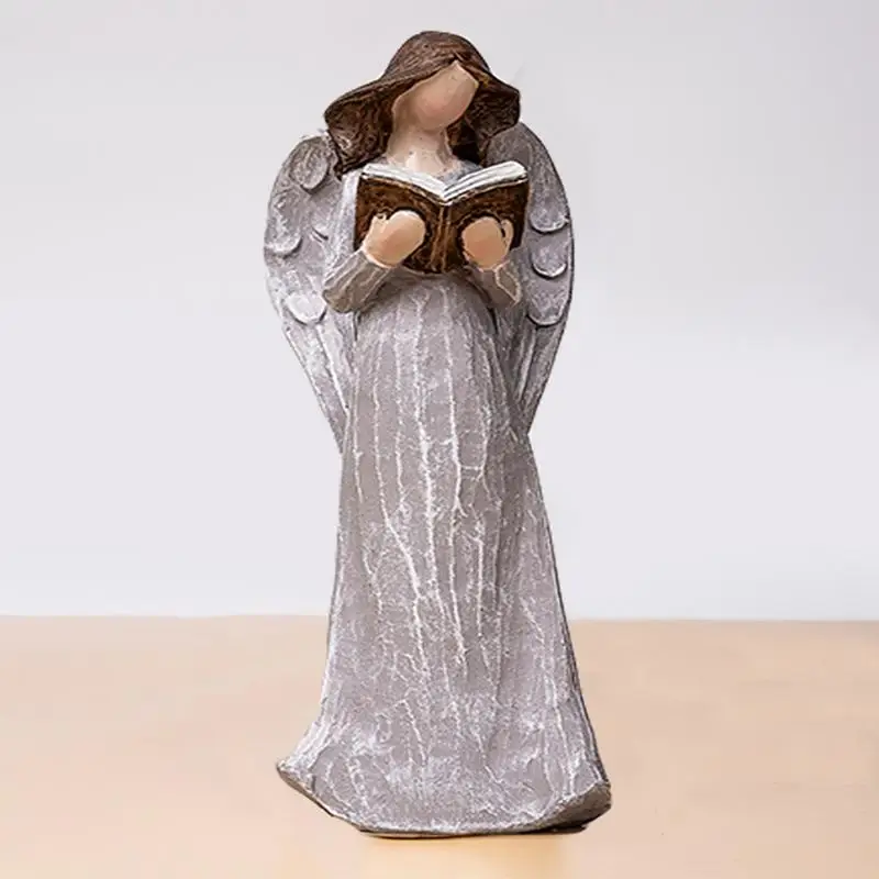 

Home Decoration Praying Angel Statue Figure Guardian Angel Figurine Tabletop Ornament Collectible Figurines For Home Decoration