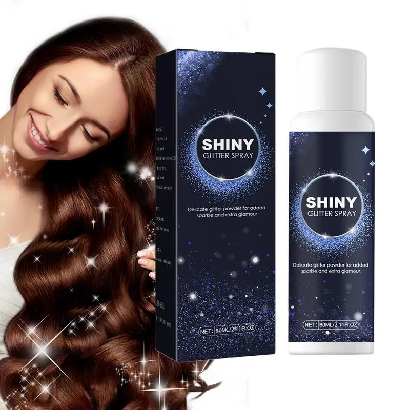 반짝이는 글리터 스프레이, 글로스 스파클링 헤어, 스파클링 파우더 스프레이, 파우더 메이크업, 얼굴 바디 하이라이트 메이크업, 60ml