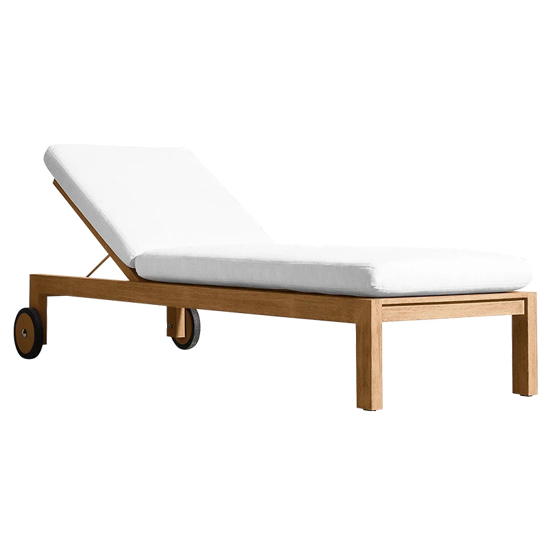 

Уличное кресло, водонепроницаемый стул для двора и бассейна, стул из тикового дерева, уличная садовая Антикоррозийная деревянная кровать для отдыха