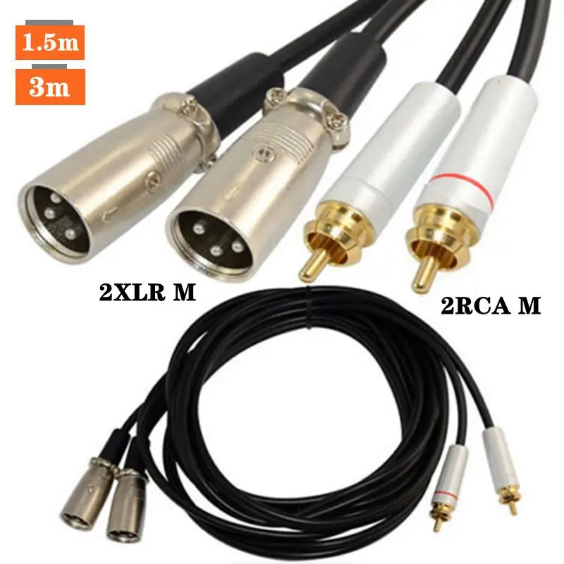 Rca Pubblico A Xlr Maschio Femmina Cavo Audio Bilanciato Cavo Di Segnale Da Loto A Xlr Rca-Xlr Lotus A Xlr 1.5 Metri 3 Metri
