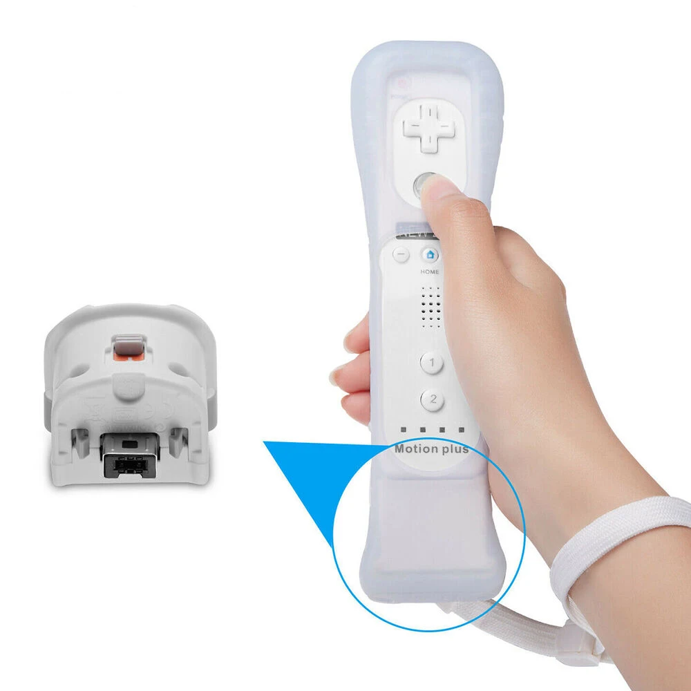 White Motion Sensor Accelerator Adapter for Wii Remote Controller