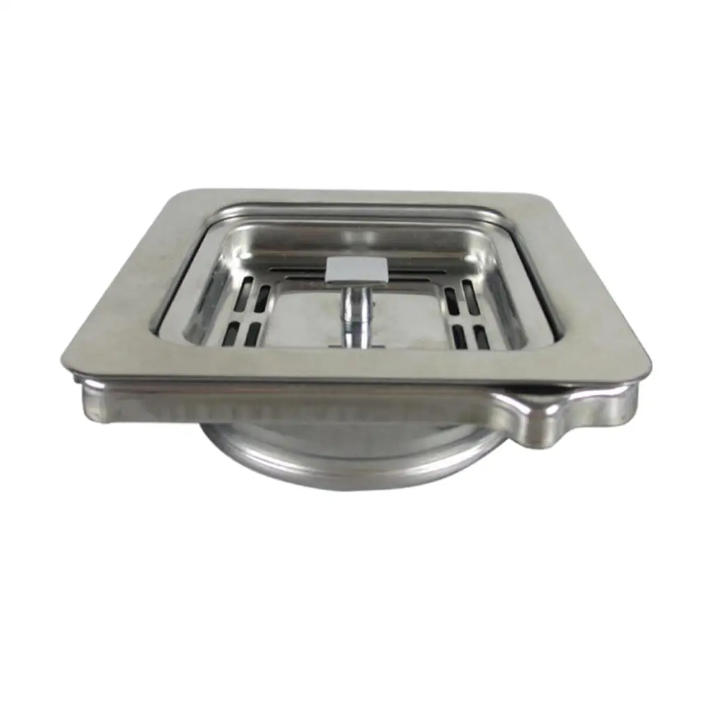 114x114mm Square Garbage Disposer Drain Basket Stainless Steel Kitchen Sink Strainer Adapter Sink Disposal Stopper