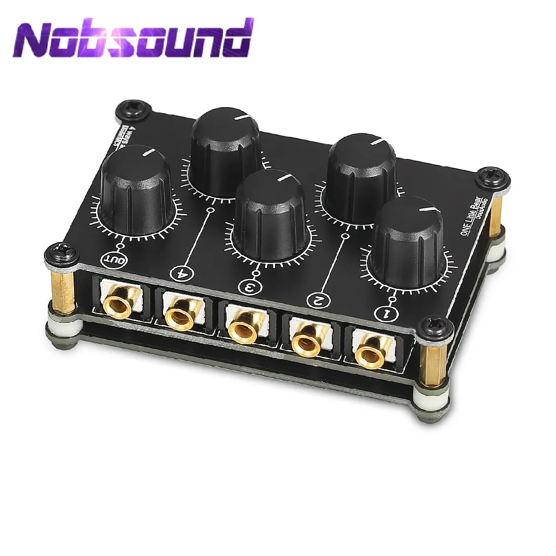 afregning Alvorlig amatør Nobsound Mini 4 Channel Stereo Line Mixer for Live Studio Recording  Portable Passive Analog Audio Sound Mixing Console Low Noise