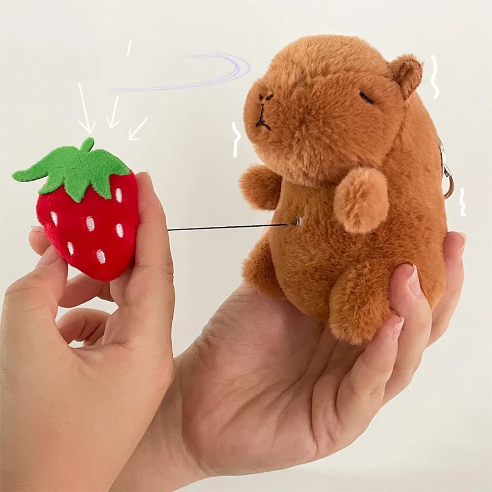 Capybara Plush Keychain & Doll Snot-Pulling Simulation Pendant School Bag Accessory plush keychain,plush doll,capybara plush toy,key chain,plush toy