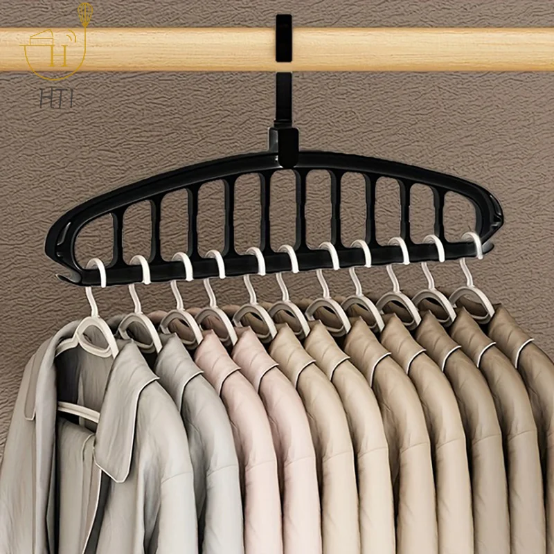 

New Clothes Hanger Closet Organizer Space Saving Hanger Multi-port Clothing Rack Plastic Scarf Storage Hangers For Clothes