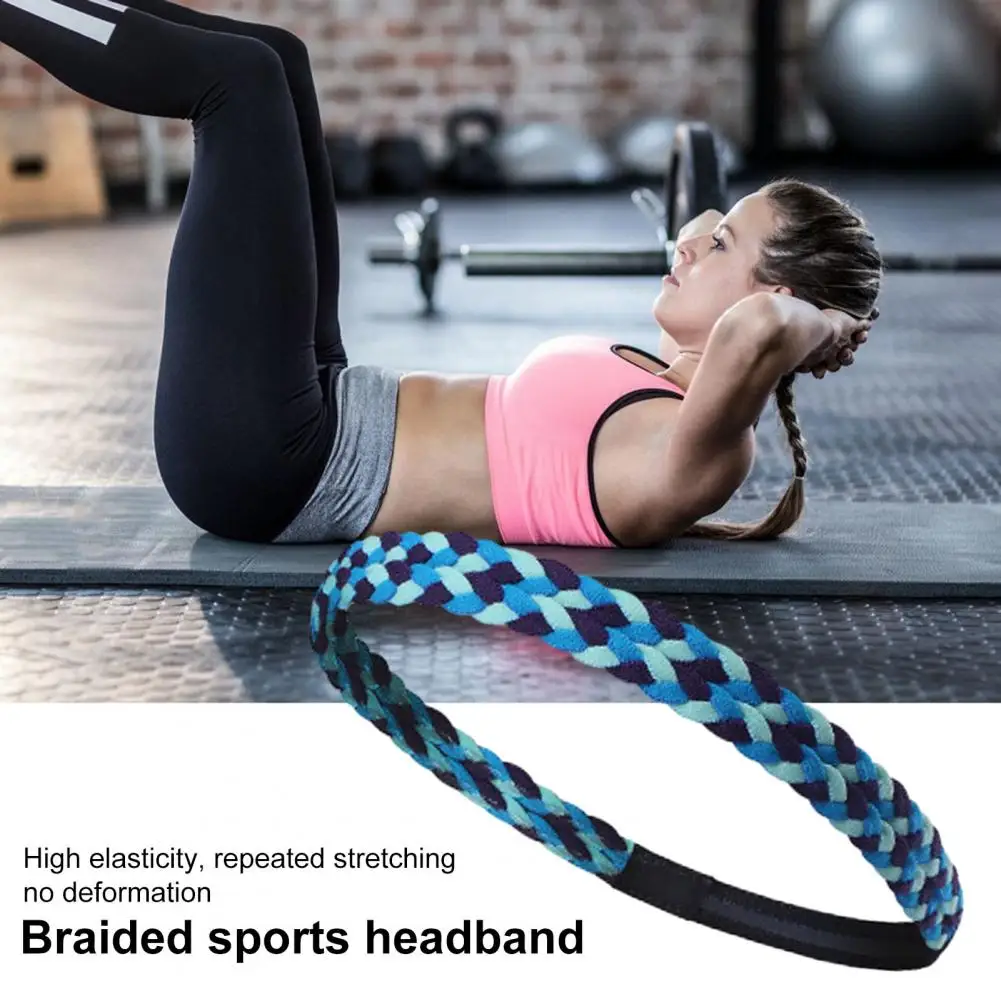 High Elasticity Headband Breathable Reusable Sports Headband High Sweat Absorption Yoga Jogging Pilates Workouts