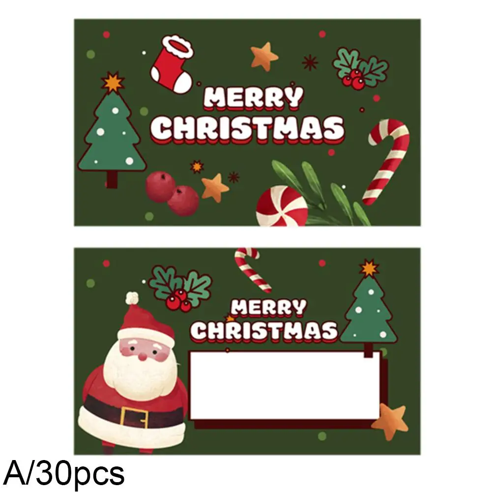 Description Picture 2 of item30/10pcs Christmas Scratch Cards Fun Creative DIY Holiday Christmas Gift Party Activities Happy New Year 2025