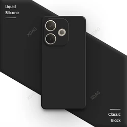 Premium Soft Silicone Square Phone Case - High-Quality Back Cover for OPPO A5 Pro (Global) (Classic Black)