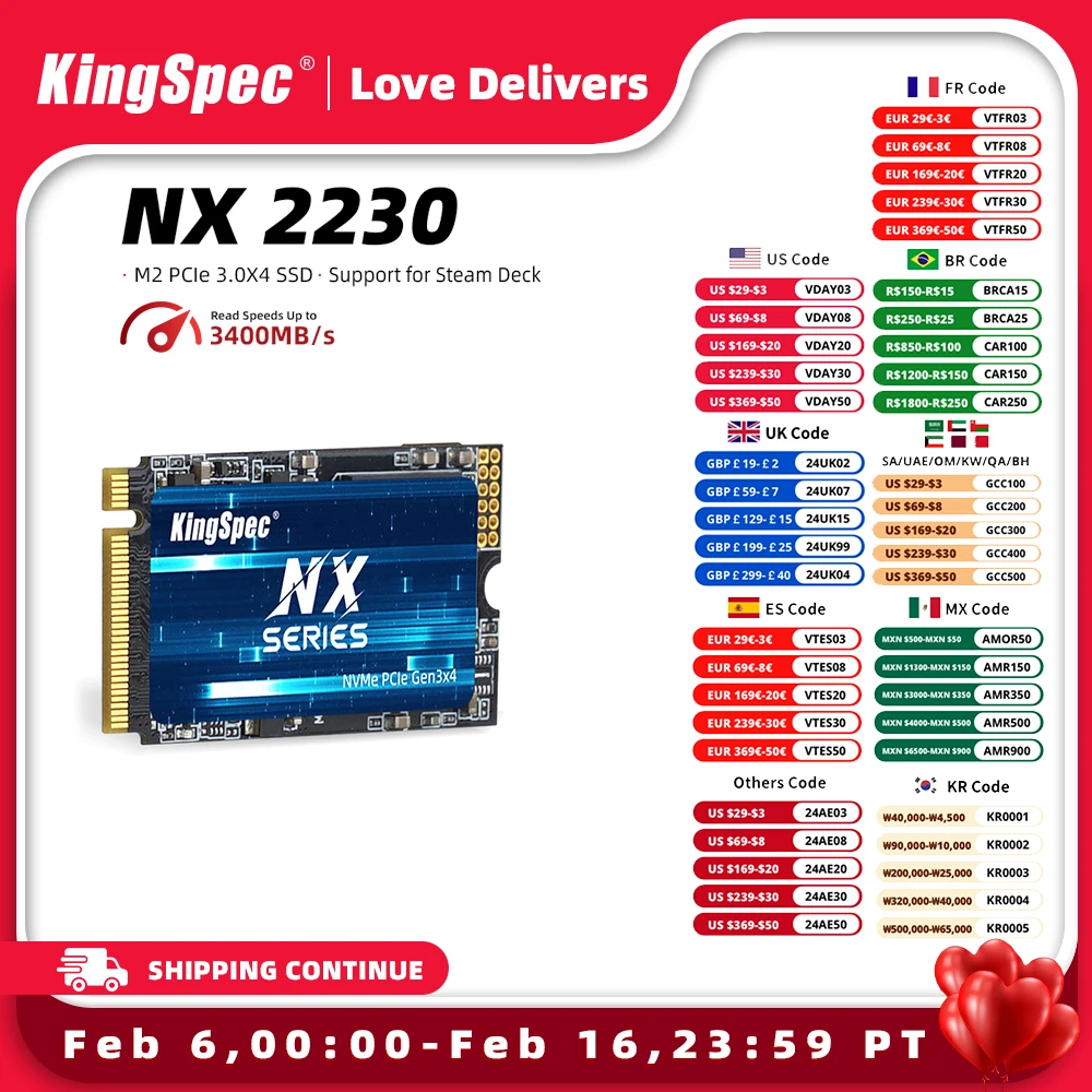 Kingspec 2230 Ssd M2 Nvme 512Gb 1Tb Hard Disk M.2 22 30 Pcie 3.0 Nmve 256G M2 Disco Rigido Unità Interna Per Steam Deck